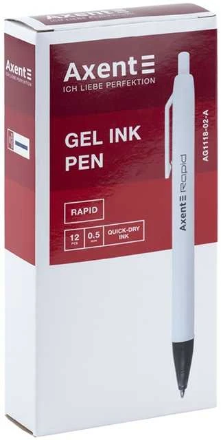 Automatinis gelinis rašiklis RAPID, Axent, 0.5mm, mėlynos sp.