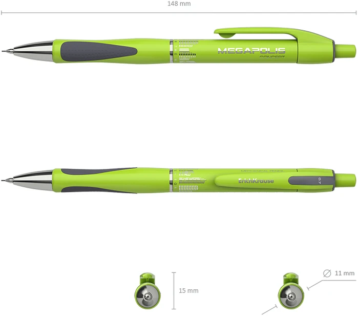 Automatinis pieštukas MEGAPOLIS CONCEPT, ErichKrause, 0.7mm, HB