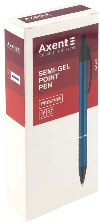 Automatinis tušinukas PRESTIGE, Axent, 0.7mm, mėlynos sp. metalinis korpusas, mėlynos sp.