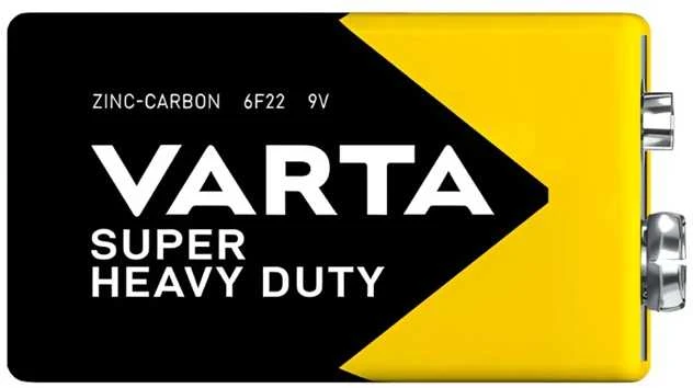 Varta Super Heavy Duty 9V 6F22 baterija, 1 vnt.