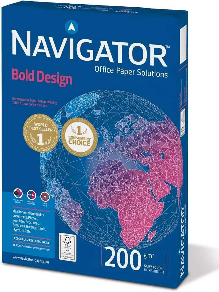 Biuro kopijavimo popierius NAVIGATOR Bold Design, A4, 200gsm, 150 lapų