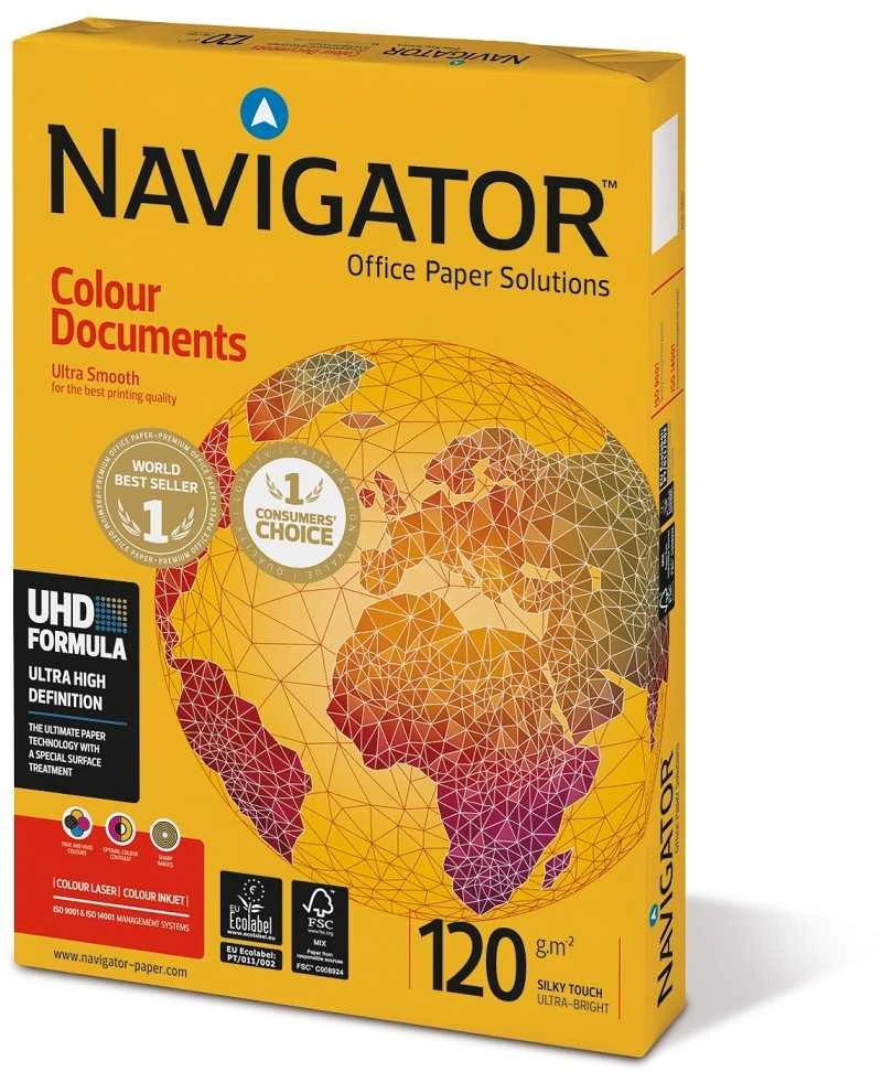 Biuro kopijavimo popierius NAVIGATOR Colour Documents, A4, 120gsm, 250 lapų