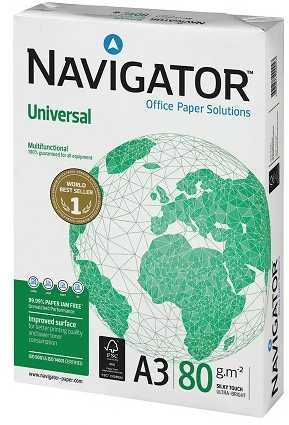 SPg Popierius NAVIGATOR UNIVERSAL, A3, 80 g/m2, 500 lapų (1 pakelis)