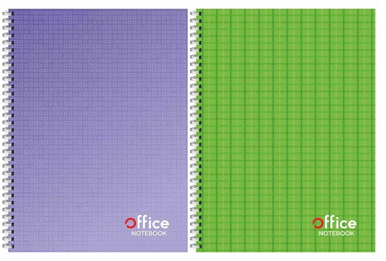 Bloknotas OFFICE, A4, langeliais, 96 lapai, 70 gsm, su spirale šone