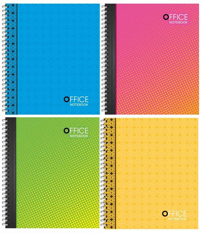 Bloknotas OFFICE, A5, langeliais, 96 lapai, 70 gsm, su spirale šone