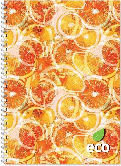 Bloknotas COLOUR, A4, langeliais, 80 lapų, 70gsm, su spalvotomis kraštinėmis, su spirale šone