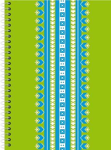 Bloknotas ORNAMENT, Optima, A6, langeliais, 80 lapų, 60gsm, plastikinis viršelis, su spirale šone