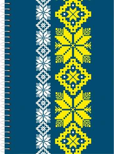 Bloknotas ORNAMENT, Optima, A6, langeliais, 80 lapų, 60gsm, plastikinis viršelis, su spirale šone