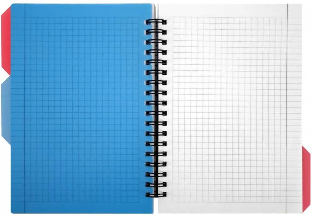 Bloknotas PANDA, Optima, B6, 100 lapų, langeliais, 65gsm, su spirale šone, plastikinis viršelis