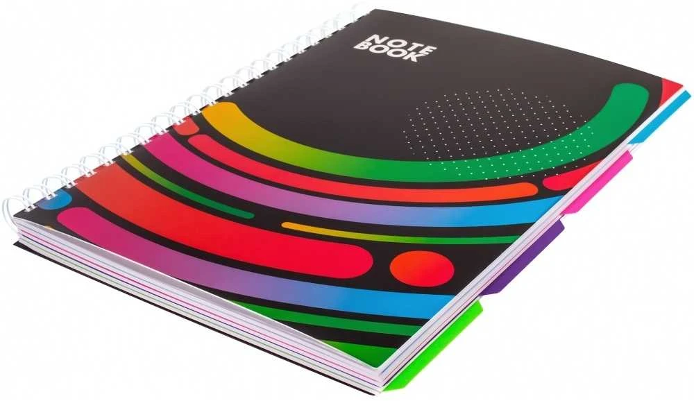 Bloknotas UNIVERSAL, Optima, A4, langeliais, 120 lapų, 70gsm, su spirale šone, plastikinis viršelis