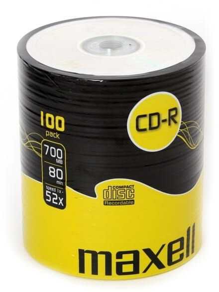 CD-R diskai MAXELL, 700MB, 52X, 80 min., 100 vnt.