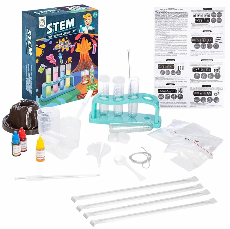 Cheminių eksperimentų rinkinys STEM Surprising Chemistry 14 in 1