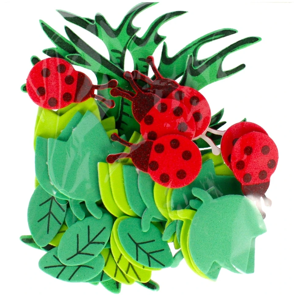 Dekoracija iš putgumės MEDŽIAI, CraftWithFun, 42 vnt., limpantys