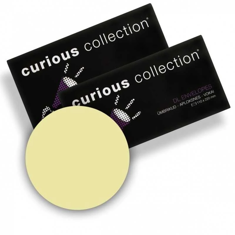 Vokas Curious, DL, 110x220 mm, 120 g, Metallics Baltas Gold, blizgus (20) 0721-406