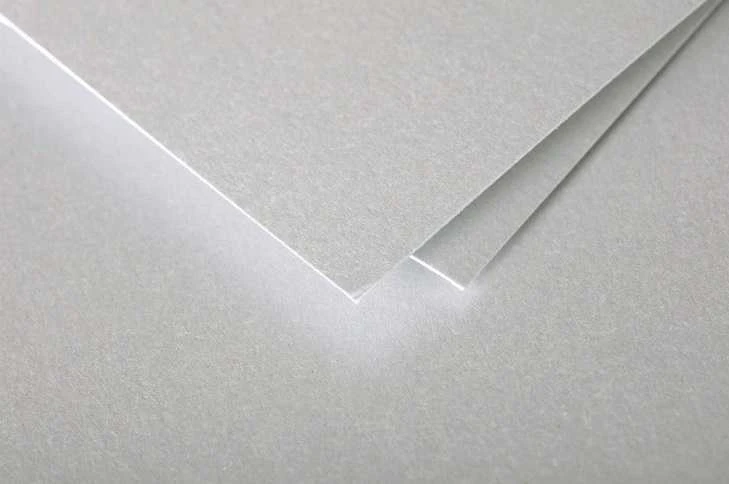 Dekoratyvinis vokas POLLEN, Clairefontaine, C6 (114x162mm), 120gsm, blizgus, sidabro sp.
