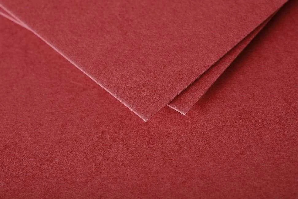 Dekoratyvinis vokas POLLEN, Clairefontaine, DL (110x220mm), 120gsm, ryškiai raudonos sp.