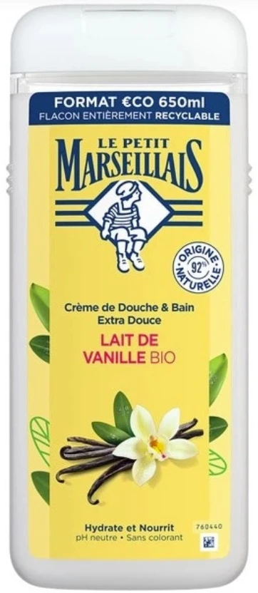 Le Petit Marseillais želė Petit Marseillais ekologiškas vanilinis pienas 650ml