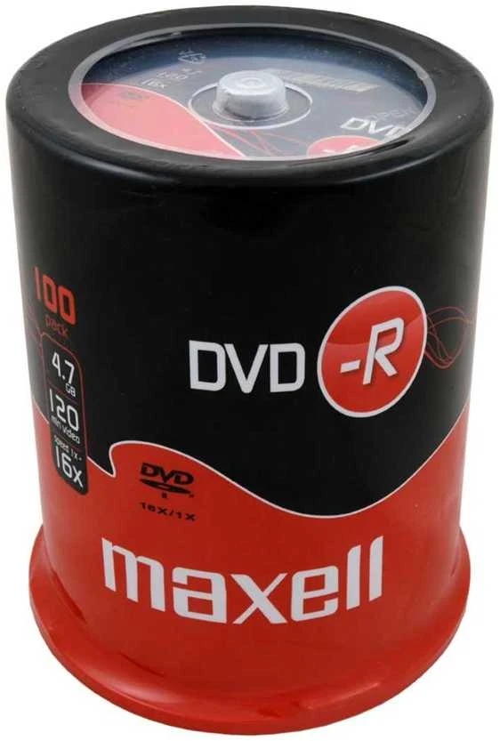 DVD-R diskai MAXELL, 4,7 GB, 16X, 120 min., 100 vnt., rietuvėje