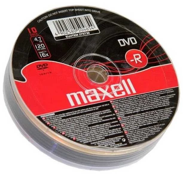 DVD-R diskai MAXELL, 4,7 GB, 16X, 120 min., 10 vnt.