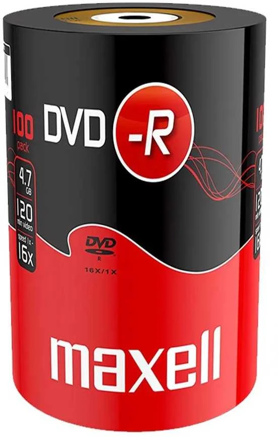 DVD-R diskai MAXELL, 4,7GB, 16X, 120 min., 100 vnt.