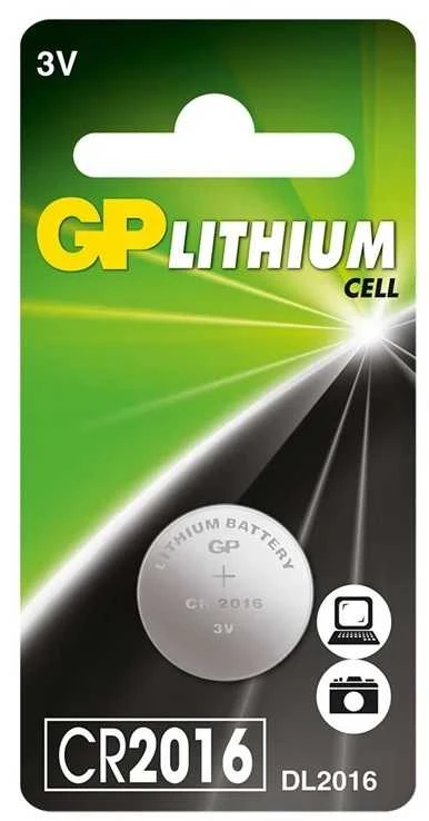 Išpūskite 3V CR2016 GP lichio bateriją