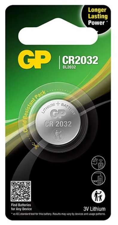 GP 3V CR2032 elementas, 5 vnt.