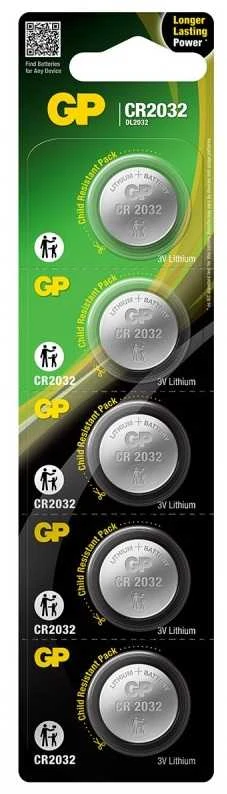 GP 3V CR2032 elementas, 5 vnt.