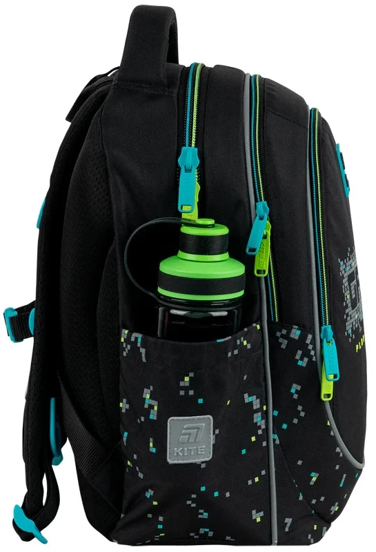 Kite kuprinė berniukams 6-10 m. juoda, ortopedinė, su žaidimų motyvais