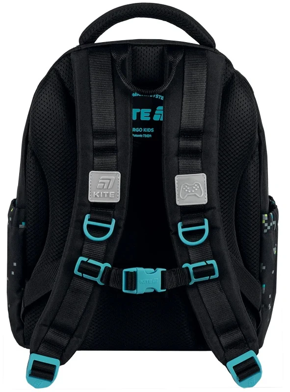 Kite kuprinė berniukams 6-10 m. juoda, ortopedinė, su žaidimų motyvais