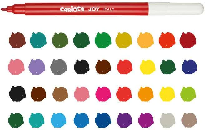 Flomasteriai CARIOCA JOY, 36 vnt.