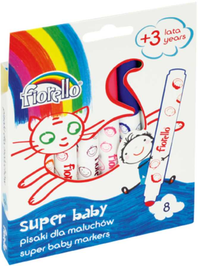 Flomasteriai SUPER BABY, Fiorello, 8 sp.