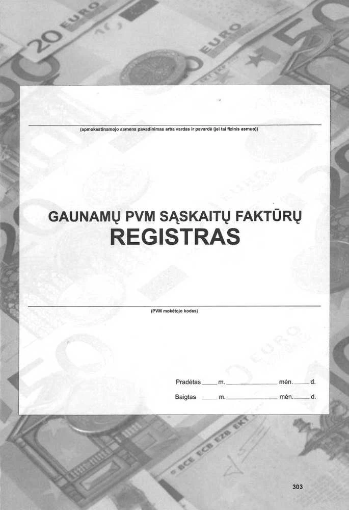 Technoinform Gaunamų PVM saskaitų faktūrų registras, A4 (48) 0720-032