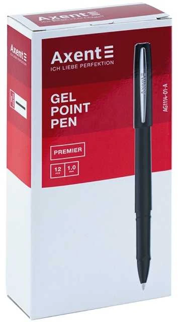 Gelinis rašiklis PREMIER, Axent, 1.0mm, juodos sp.