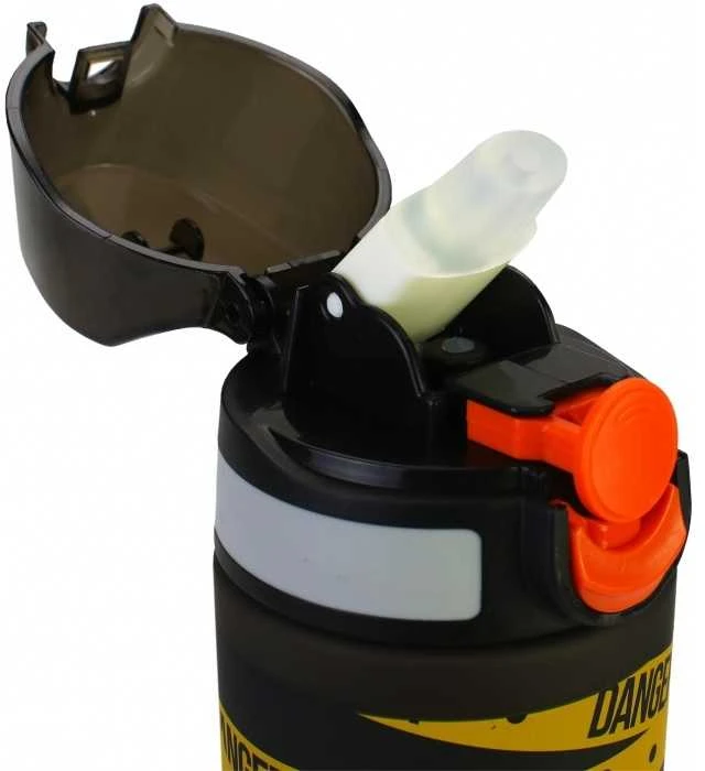 Gertuvė DANGER, CoolForSchool, 750ml, su užrakinamu dangteliu, juodos sp. tritano plastikas