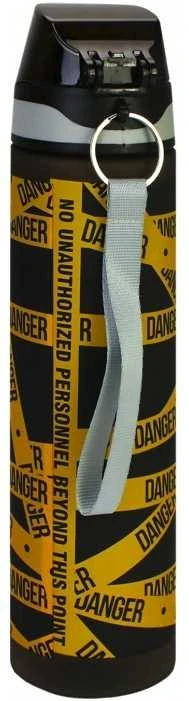Gertuvė DANGER, CoolForSchool, 750ml, su užrakinamu dangteliu, juodos sp. tritano plastikas