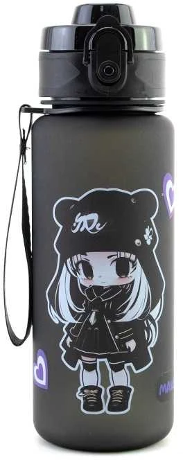 Gertuvė GIRL, Maxi, 500ml, su užrakinamu dangteliu, juodos sp. tritano plastikas