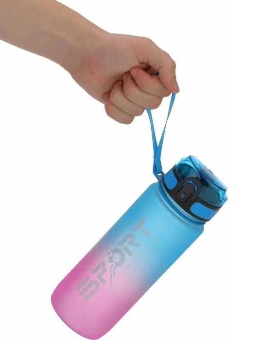 Gertuvė GRADIENT, Optima, 800ml, su užrakinamu dangteliu, mėlynos/rožinės sp. tritano plastikas