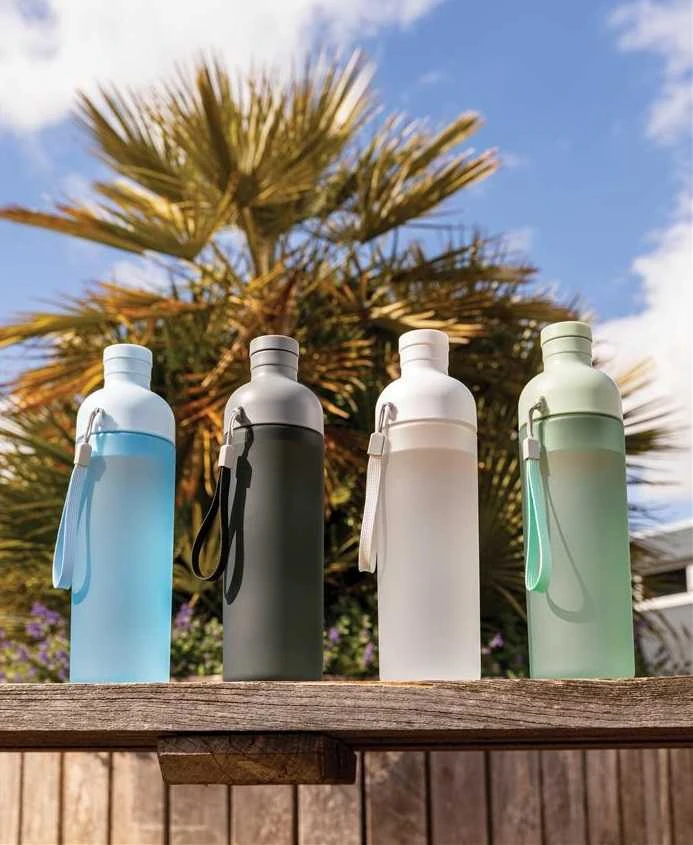 Gertuvė IMPACT, XD COLLECTION, 600ml, su užsukamu dangteliu, matinės mėlynos sp. tritano plastikas