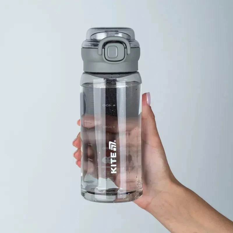 Gertuvė KITE, 500 ml, su užrakinamu dangteliu, pilkos sp. tritano plastikas