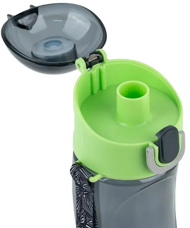 Gertuvė KITE, 530 ml, su užrakinamu dangteliu, pilkos sp. tritano plastikas