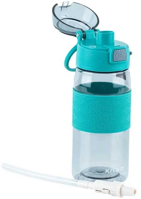 Gertuvė KITE, 600ml, su užrakinamu dangteliu, žalios sp. tritano plastikas