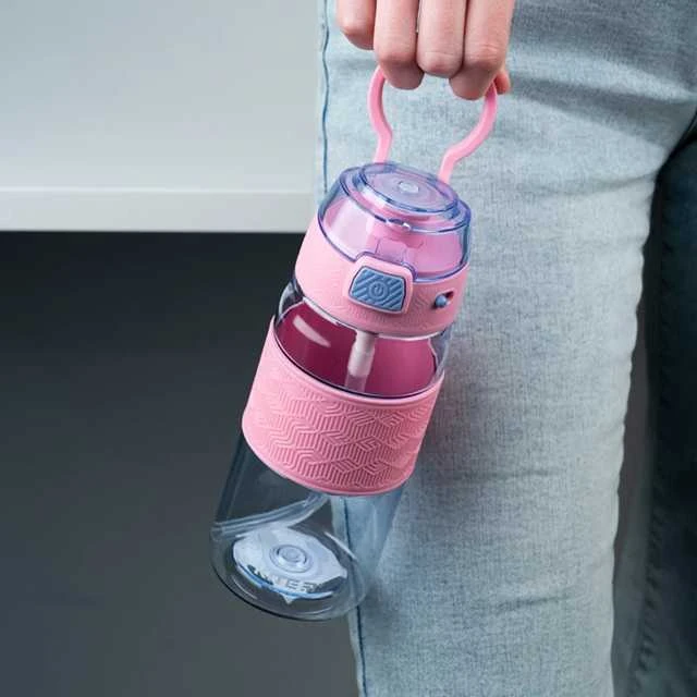 Gertuvė Kite, 600ml, su užrakinamu dangteliu, rožinės sp. tritano plastikas