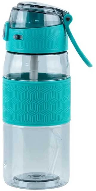 Gertuvė KITE, 600ml, su užrakinamu dangteliu, žalios sp. tritano plastikas
