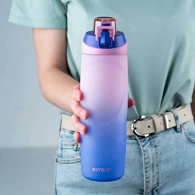 Gertuvė KITE, 760ml, su užrakinamu dangteliu, mėlynos/rožinės sp. tritano plastikas