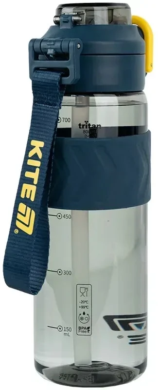 Gertuvė KITE, 800 ml, su užrakinamu dangteliu, pilkos-žalios sp. tritano plastikas