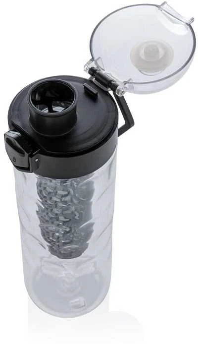 XD Design Gertuvė XD XCLUSIVE, 700ml, su juodos sp. infuzoriumi, skaidrus tritano plastikas, su užrakinamu dangteliu