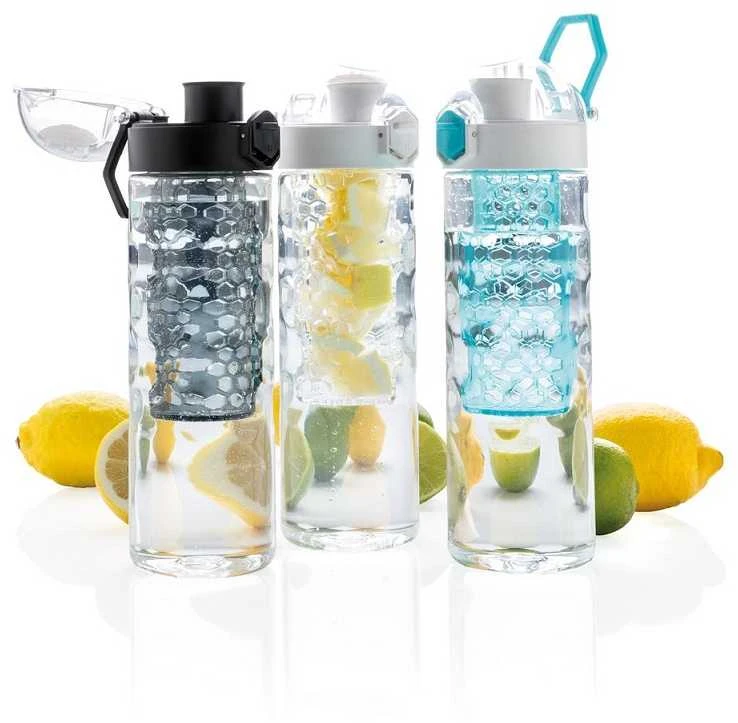 XD Design Gertuvė XD XCLUSIVE, 700ml, su juodos sp. infuzoriumi, skaidrus tritano plastikas, su užrakinamu dangteliu