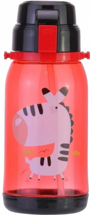 Gertuvė ZEBRA, CoolForSchool, 650ml, su užrakinamu dangteliu, permatomos raudonos sp. tritano plastikas