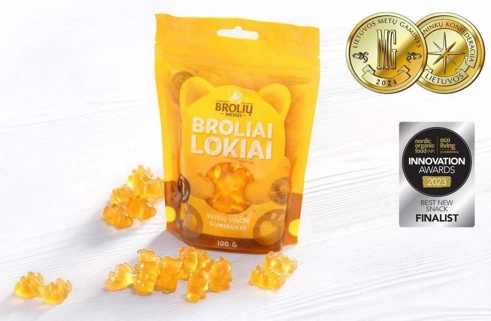 Vaisių sulčių guminukai „Broliai lokiai“, 100g