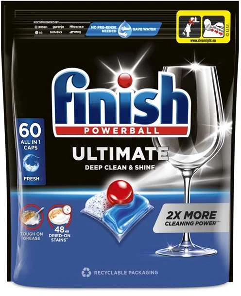 None Indaplovių kapsulės FINISH Powerball Ultimate All in 1 Regular, 60 vnt.